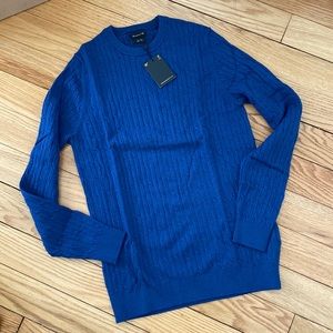 Men’s crew neck cable knit cotton wool Massimo Dutti sweater, size M